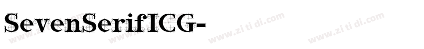 SevenSerifICG字体转换