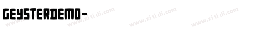 GeysterDEMO字体转换