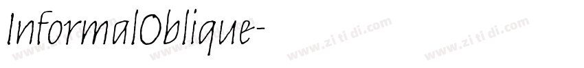 InformalOblique字体转换