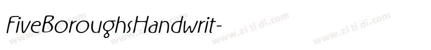 FiveBoroughsHandwrit字体转换