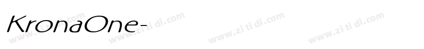 KronaOne字体转换