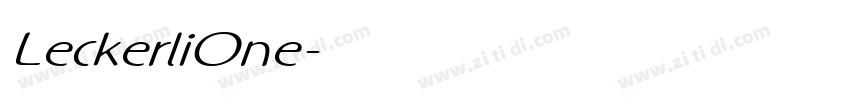 LeckerliOne字体转换
