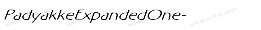PadyakkeExpandedOne字体转换