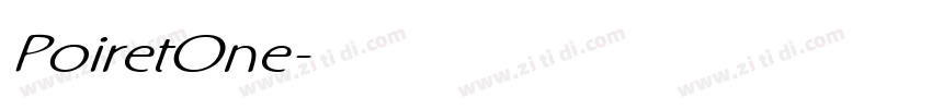 PoiretOne字体转换