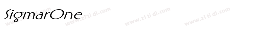 SigmarOne字体转换