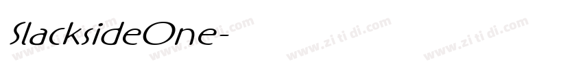 SlacksideOne字体转换