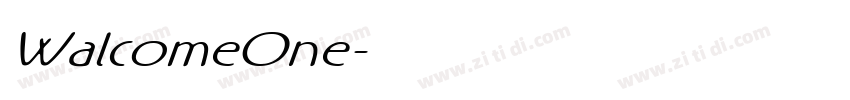 WalcomeOne字体转换
