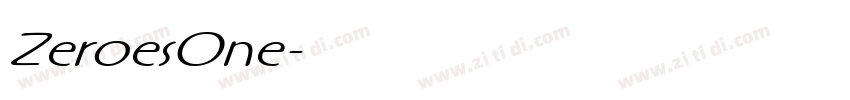 ZeroesOne字体转换