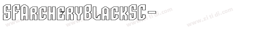 SFArcheryBlackSC字体转换