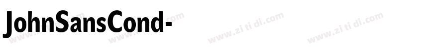 JohnSansCond字体转换