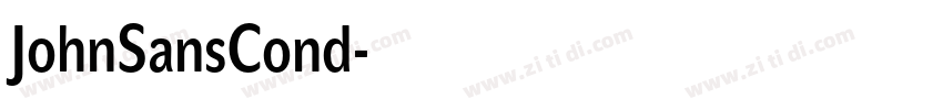 JohnSansCond字体转换