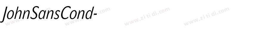JohnSansCond字体转换