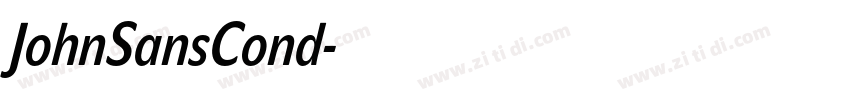 JohnSansCond字体转换