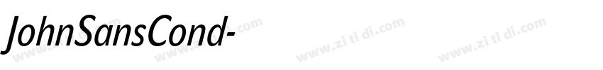 JohnSansCond字体转换