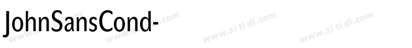 JohnSansCond字体转换