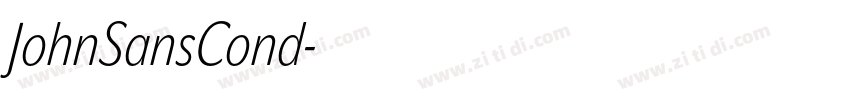 JohnSansCond字体转换