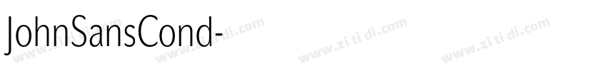 JohnSansCond字体转换