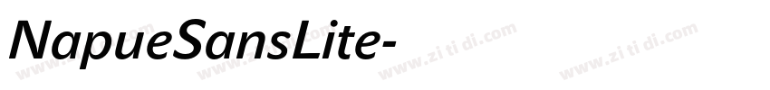 NapueSansLite字体转换