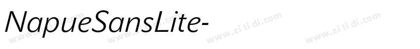 NapueSansLite字体转换