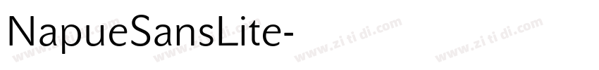 NapueSansLite字体转换