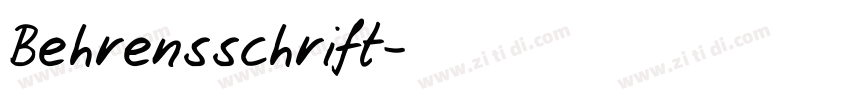 Behrensschrift字体转换