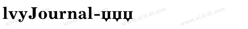 lvyJournal字体转换