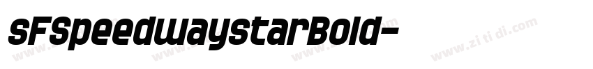 sFSpeedwaystarBold字体转换