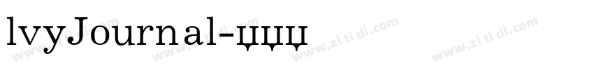 lvyJournal字体转换