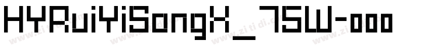 HYRuiYiSongX_75W字体转换
