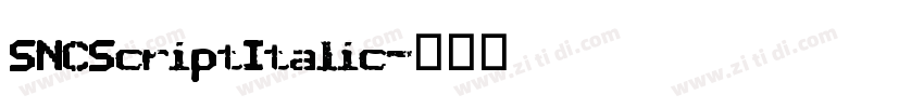 SNCScriptItalic字体转换