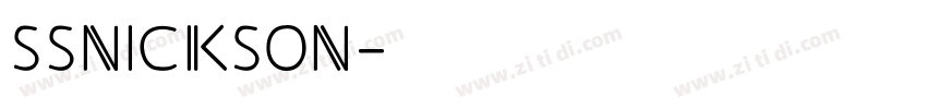 SSNickson字体转换