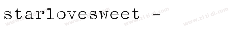 starlovesweet样品字体转换