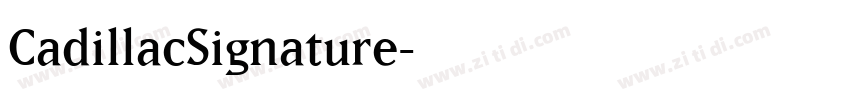 CadillacSignature字体转换