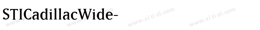 STICadillacWide字体转换