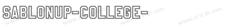 SablonUp-College字体转换