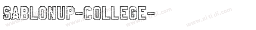 SablonUp-College字体转换