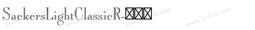 SackersLightClassicR字体转换