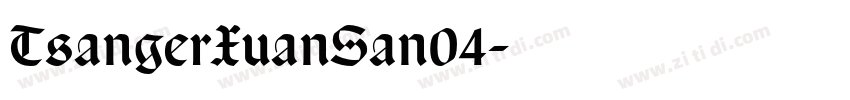 TsangerXuanSan04字体转换