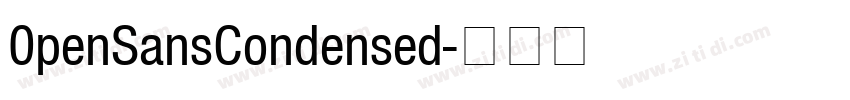 0penSansCondensed字体转换