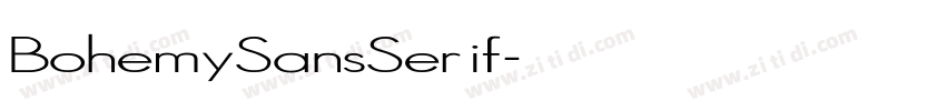 BohemySansSerif字体转换