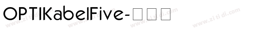 OPTIKabelFive字体转换