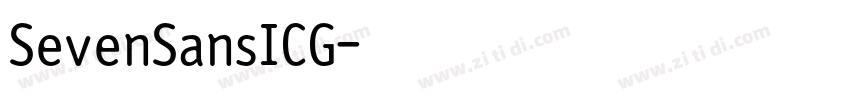 SevenSansICG字体转换