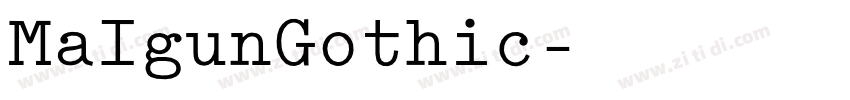 MaIgunGothic字体转换