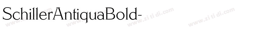 SchillerAntiquaBold字体转换
