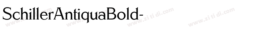 SchillerAntiquaBold字体转换