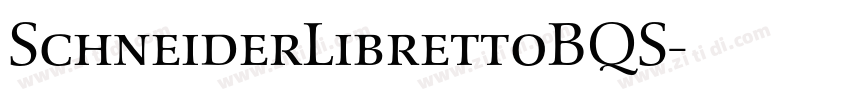 SchneiderLibrettoBQS字体转换