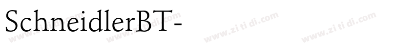 SchneidlerBT字体转换