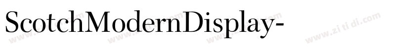ScotchModernDisplay字体转换