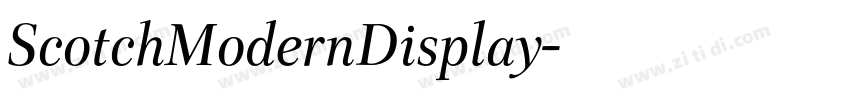 ScotchModernDisplay字体转换
