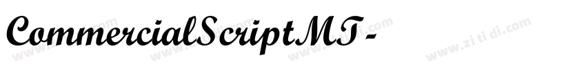 CommercialScriptMT字体转换